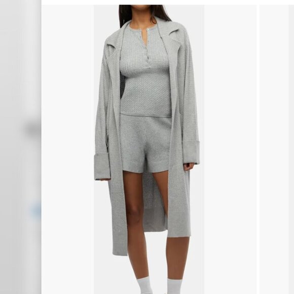 WeWoreWhat Sweaters - WeWoreWhat Gray Long Cardigan